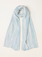 FatFace Blue Festival Stripe Scarf - Image 2 of 3