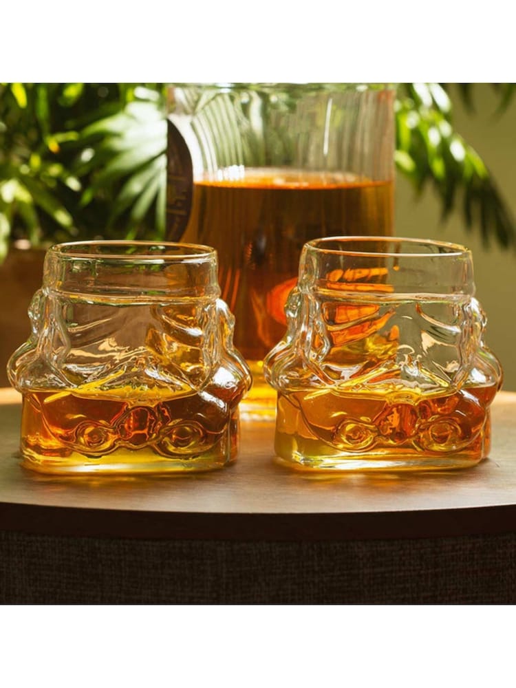 MenKind Set of 2 Clear Original Stormtrooper Whiskey Glasses - Image 1 of 3