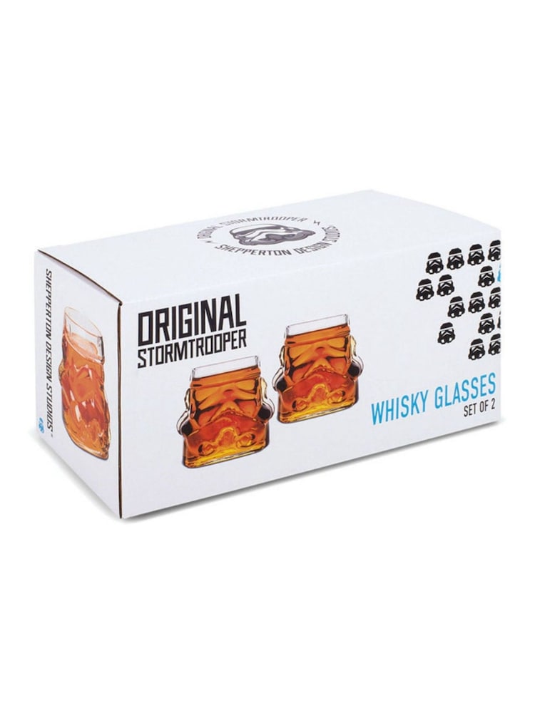 MenKind Set of 2 Clear Original Stormtrooper Whiskey Glasses - Image 3 of 3 MenKind Set of 2 Clear Original Stormtrooper Whiskey Glasses - Image 3 of 3