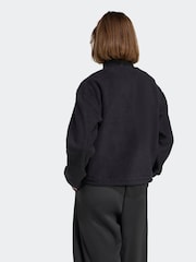 adidas Black City Escape Fleece Half Zip Sweatshirt - Image 3 of 5