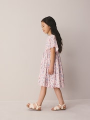 Laura Ashley Multi Priory Stripe Bow Back Seersucker Dress - Image 4 of 14