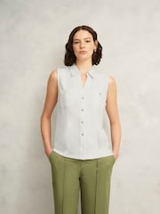 Hobbs White Sasha Jersey Shirt - Image 1 of 4