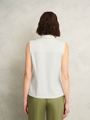 Hobbs White Sasha Jersey Shirt - Image 2 of 4