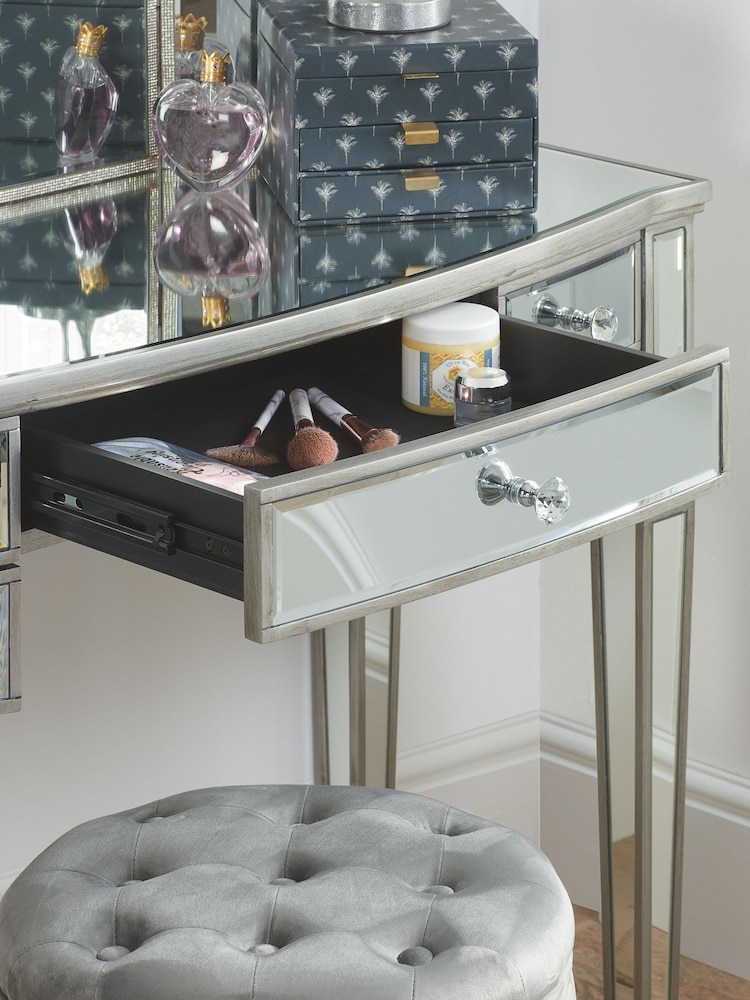 Birlea Mirrored Elysee 5 Drawer Dressing Table - Image 2 of 6
