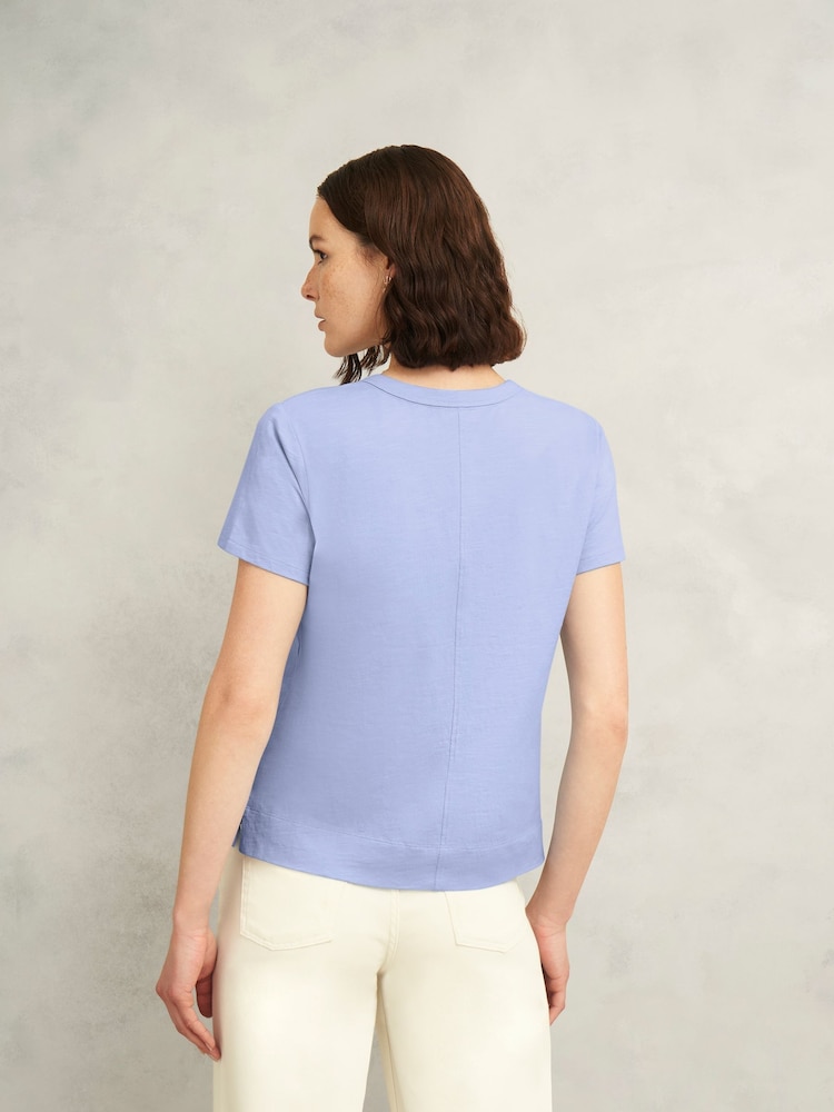 Hobbs Blue Arianna Slub T-Shirt - Image 2 of 4