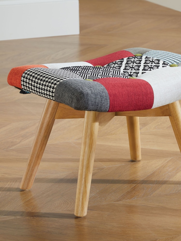 Birlea Multi Sloane Patched Stool - Image 1 of 5