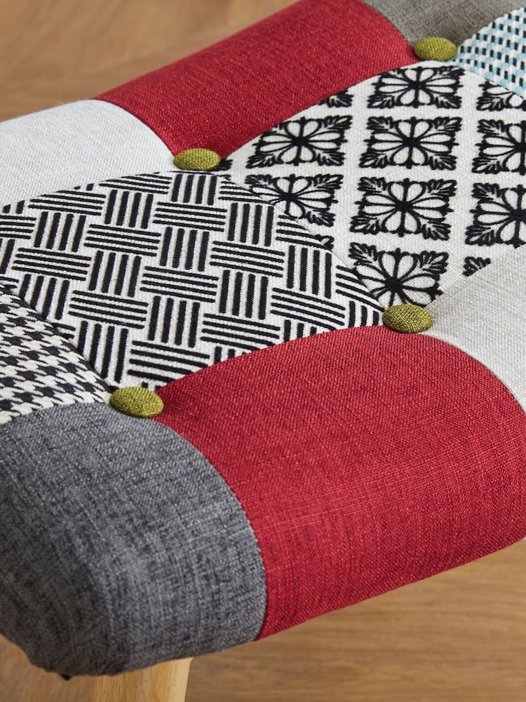 Birlea Multi Sloane Patched Stool - Image 2 of 5
