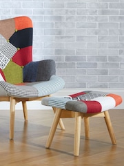 Birlea Multi Sloane Patched Stool - Image 3 of 5