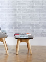 Birlea Multi Sloane Patched Stool - Image 4 of 5