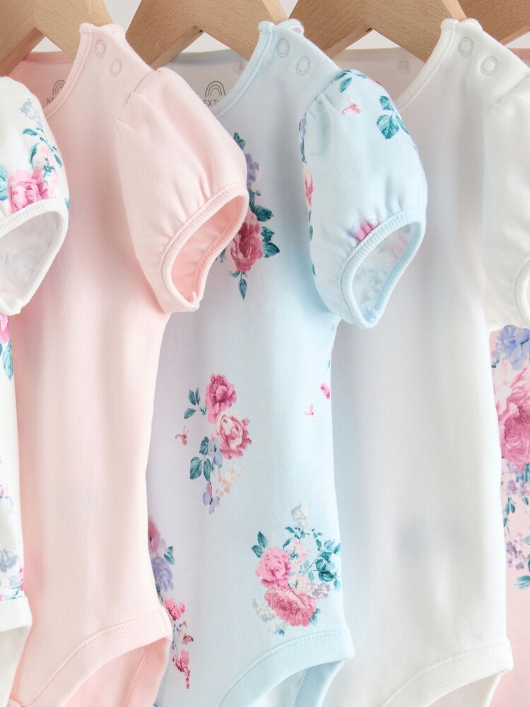 متعدد الألوان - حزمة من 5 قطع ملابس داخلية بأكمام قصيرة للبيبي - صورة 14 من 14