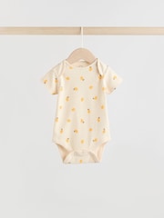 Yellow Lemons 5 Pack Short Sleeve Baby Bodysuits - Image 7 of 13