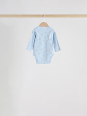 Blue 7 Pack Long Sleeved Baby Bear Bodysuit - Image 10 of 15