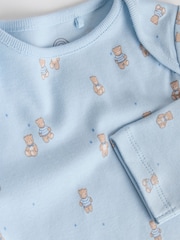 Blue 7 Pack Long Sleeved Baby Bear Bodysuit - Image 12 of 15