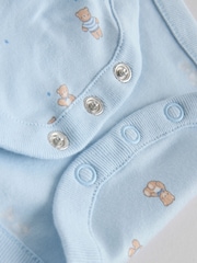Blue 7 Pack Long Sleeved Baby Bear Bodysuit - Image 14 of 15