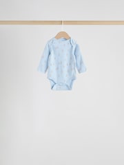 Blue 7 Pack Long Sleeved Baby Bear Bodysuit - Image 3 of 15