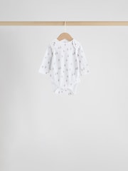 Blue 7 Pack Long Sleeved Baby Bear Bodysuit - Image 4 of 15