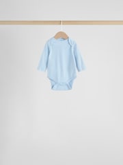 Blue 7 Pack Long Sleeved Baby Bear Bodysuit - Image 7 of 15