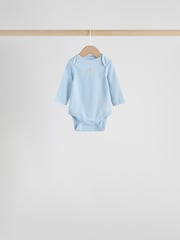 Blue 7 Pack Long Sleeved Baby Bear Bodysuit - Image 9 of 15