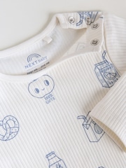 Blue Long Sleeve Baby Bodysuits 5 Pack - Image 11 of 12