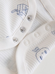 Blue Long Sleeve Baby Bodysuits 5 Pack - Image 12 of 12