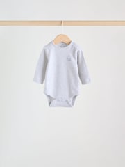 Blue Long Sleeve Baby Bodysuits 5 Pack - Image 4 of 12