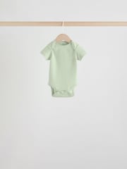 Green Short Sleeve Baby Bodysuits 5 Pack - Image 2 of 13