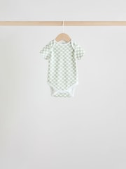 Green Short Sleeve Baby Bodysuits 5 Pack - Image 5 of 13