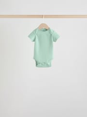 Green Short Sleeve Baby Bodysuits 5 Pack - Image 6 of 13