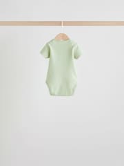 Green Short Sleeve Baby Bodysuits 5 Pack - Image 8 of 13