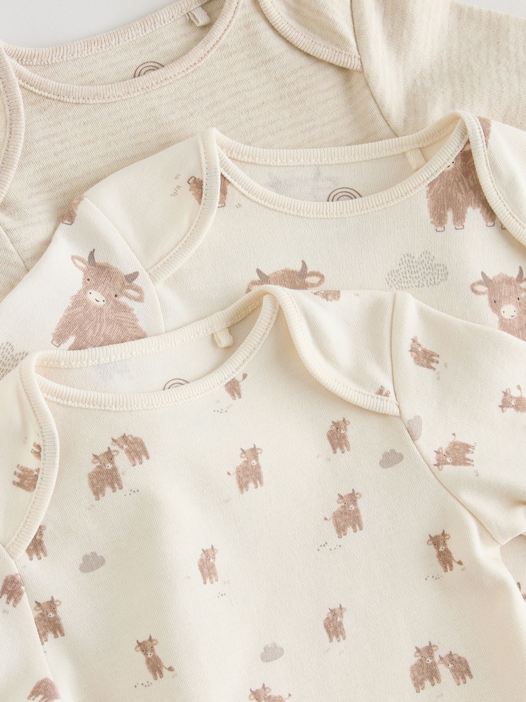 Lot 5 Bavoirs Bébé Hamish The Highland – Coton Doux Motif Vache Mignonne Avec Boutons-Pression