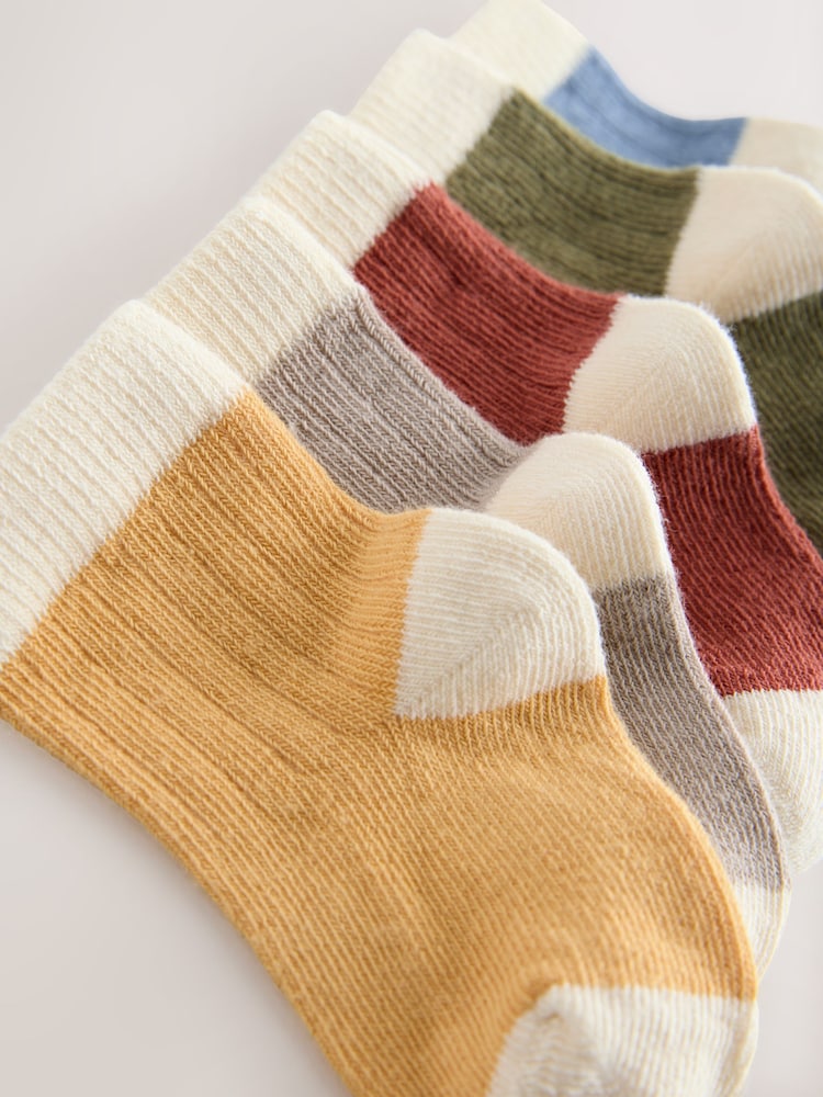 Blue/Green Baby Socks 5 Pack (0mths-2yrs) - Image 2 of 3