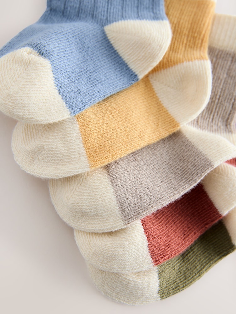 Blue/Green Baby Socks 5 Pack (0mths-2yrs) - Image 3 of 3