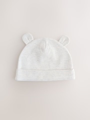 لون محايد - مجموعة من 3 قبعات للبيبي (من عمر الولادة 0-12 شهرًا) - صورة 2 من 6