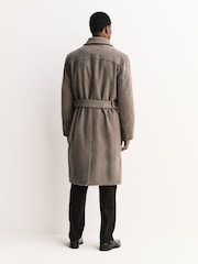 Oliver Spencer Brown Regent Double Breasted Wool Overcoat - Image 2 of 12