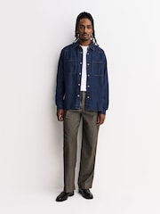 Oliver Spencer Blue Quito Western Denim Shirt - Image 2 of 7