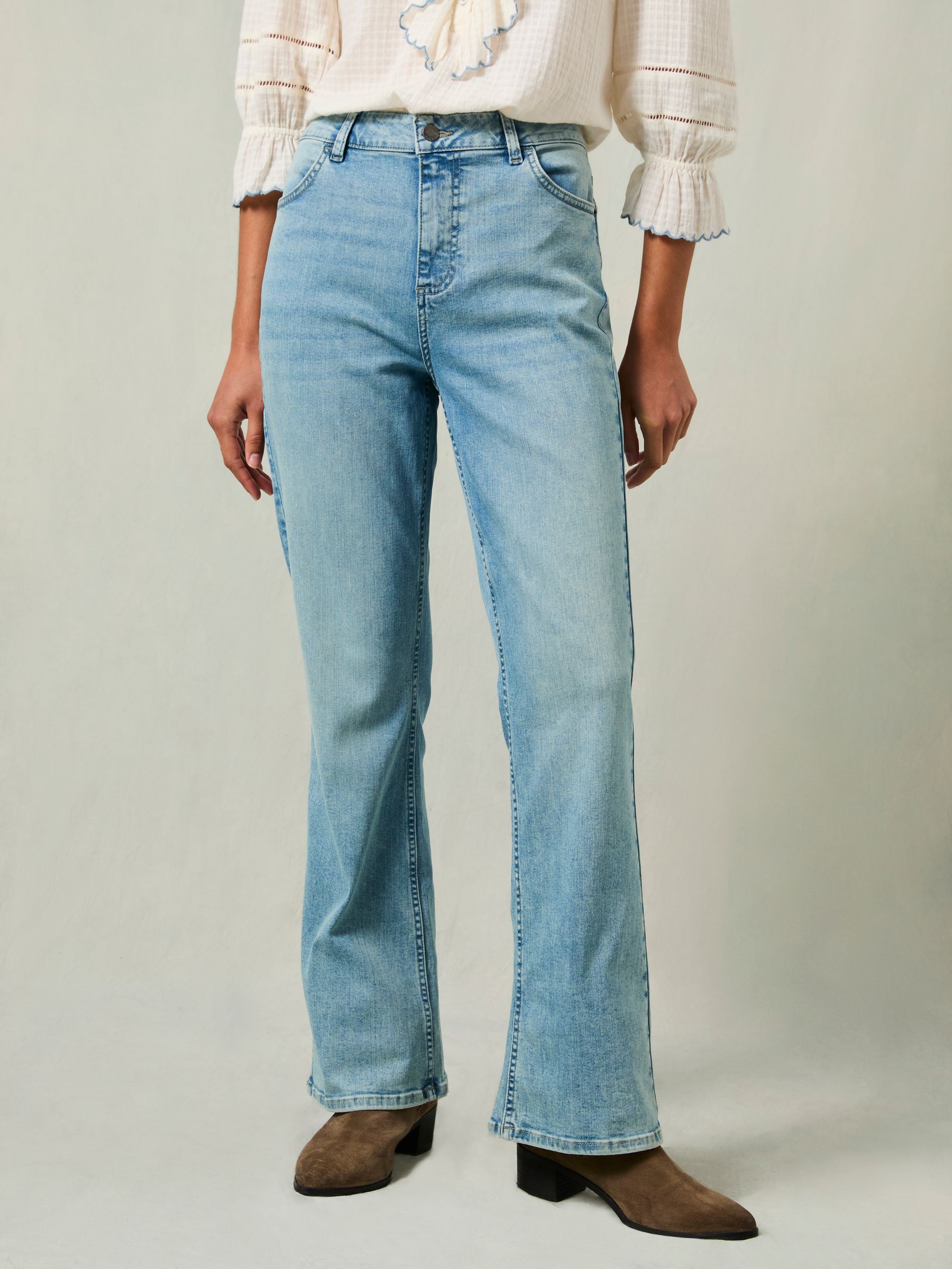 Fatface Katrine Blue Denim Skinny Bootcut Jeans