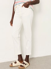 FatFace Whitby White Slim Capri Jeans - Image 1 of 7