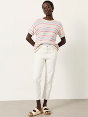 FatFace Whitby White Slim Capri Jeans - Image 2 of 7