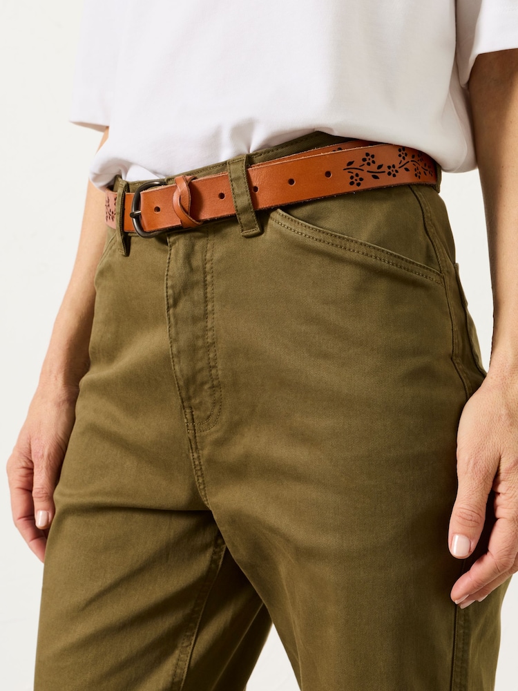 FatFace Bella Khaki Green Tapered Chino Trouser - Image 5 of 5