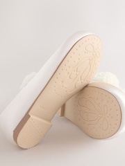 Marfim - Satin Flower Girl Occasion Mary Jane Shoes - Imagem 3 de 5