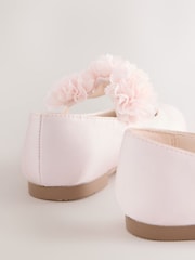 Rosa - Satin Flower Girl Occasion Mary Jane Shoes - Imagem 4 de 5