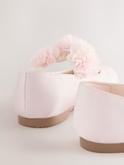 وردي - Satin Flower Girl Occasion Mary Jane Shoes - صورة 4 من 5