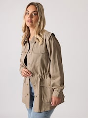 Yours Curve Natural Carpenter Jacket - Image 1 of 5