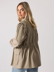 Yours Curve Natural Carpenter Jacket - Image 3 of 5