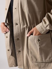Yours Curve Natural Carpenter Jacket - Image 4 of 5