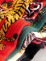 Red/Green/Black Pattern Sports Socks 4 Pack - Image 9 of 9