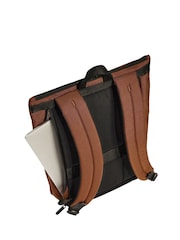 Antler Brown Urban Core Zip Top Backpack in Clay Brown - Image 3 of 4