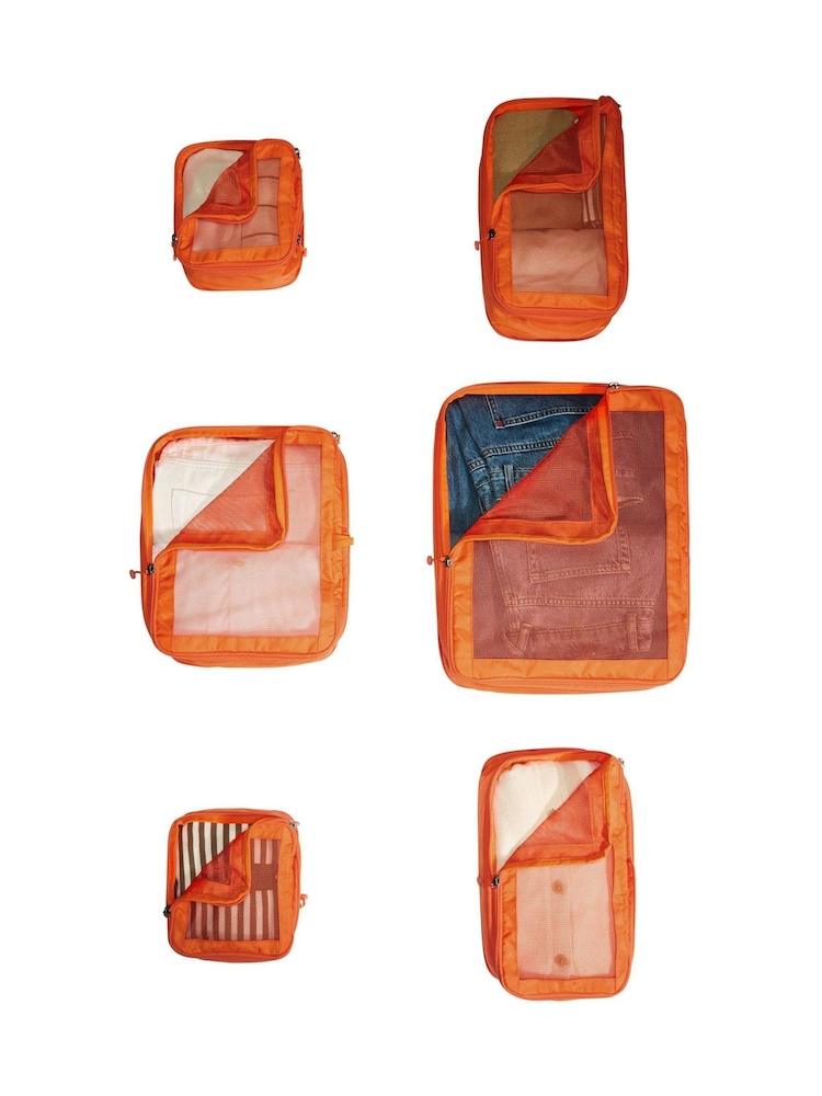 Antler Orange Packing Cubes in Coral - Set of 6 - Image 1 of 2