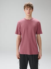 Pink/Grey/Black 3 Pack Short Sleeve Textured T-Shirt - Image 6 of 9