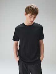 Pink/Grey/Black 3 Pack Short Sleeve Textured T-Shirt - Image 7 of 9